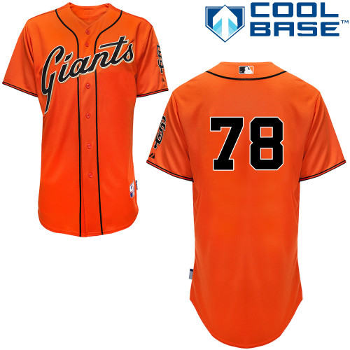 David Huff #78 Youth Baseball Jersey-San Francisco Giants Authentic Orange MLB Jersey